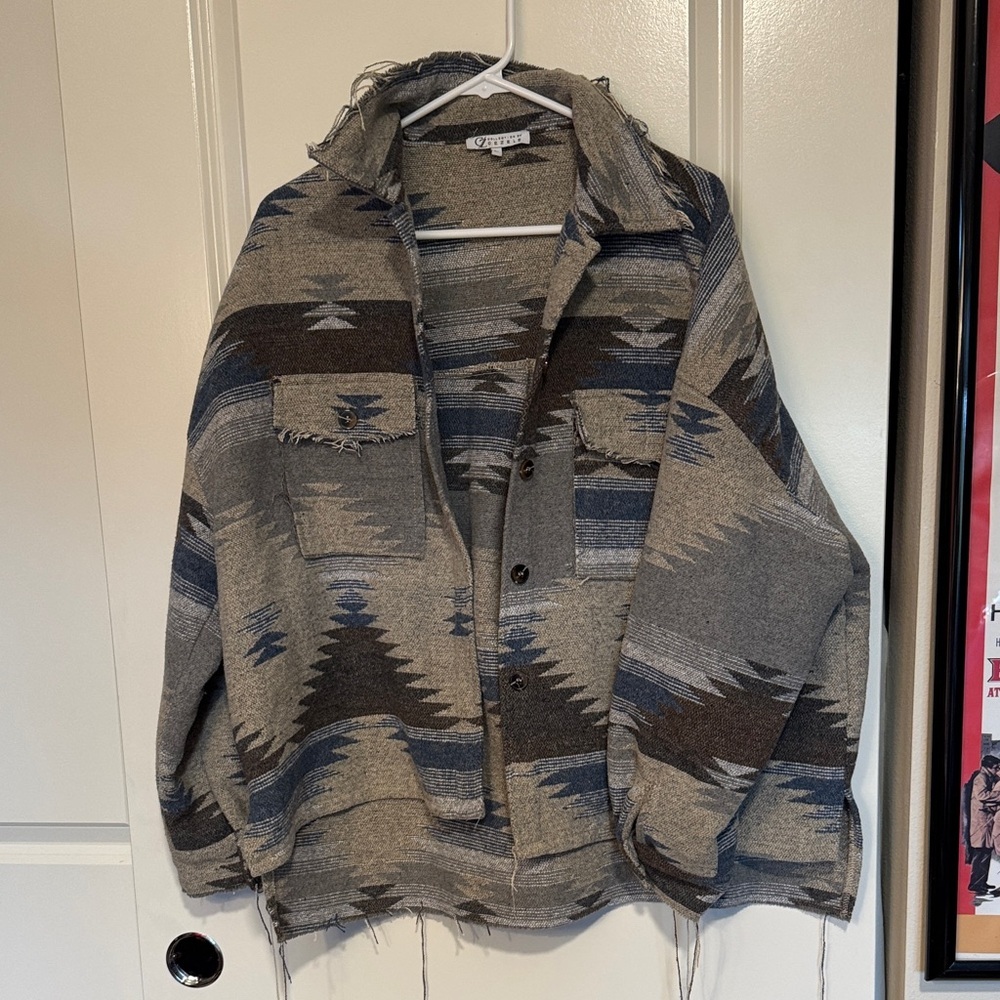 Patterned Gray Jacket - image 1